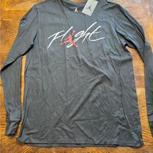 Jordan Men's Grey Long Sleeve Shirt
